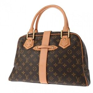 Louis Vuitton Manhattan Handbag Brown Monogram Canvas